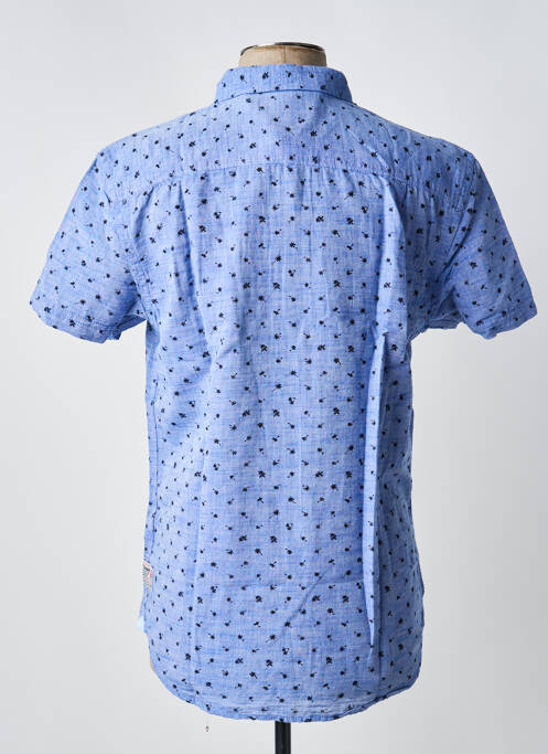Chemise manches courtes bleu TIMEZONE homme