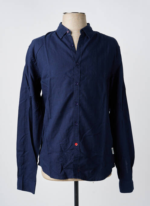Chemise manches longues bleu TIMEZONE homme