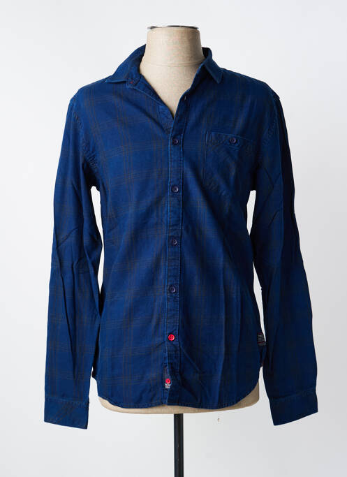 Chemise manches longues bleu TIMEZONE homme