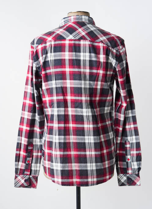 Chemise manches longues rouge TIMEZONE homme