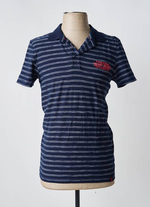 Polo bleu TIMEZONE homme