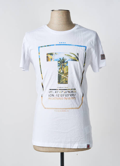 T-shirt blanc TIMEZONE homme