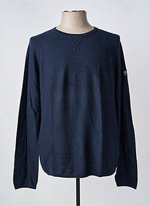 Pull stretch manches longues bleu TIMEZONE homme