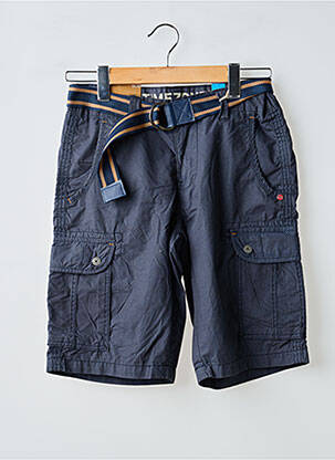 Short fermeture zippée sous rabat boutonné taille normale bleu TIMEZONE homme