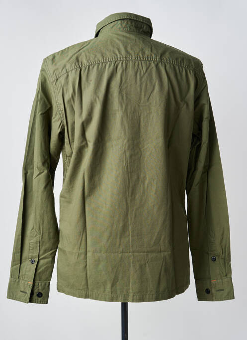 Chemise manches longues poignets boutonnés vert SELECTED homme