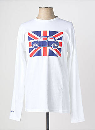 T-shirt coupe droite manches longues blanc MA LOCOMOTION homme