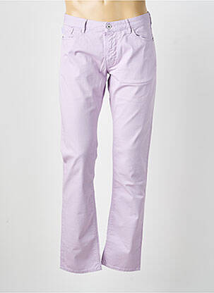 Jeans coupe droite fermeture zippée sous rabat boutonné taille normale violet ARMANI homme