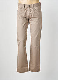 Jeans coupe droite fermeture zippée sous rabat boutonné taille normale beige HUGO BOSS homme