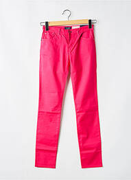 Pantalon slim tissage popeline taille normale rose ARMANI femme