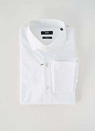 Chemise manches longues poignets boutonnés blanc HUGO BOSS homme