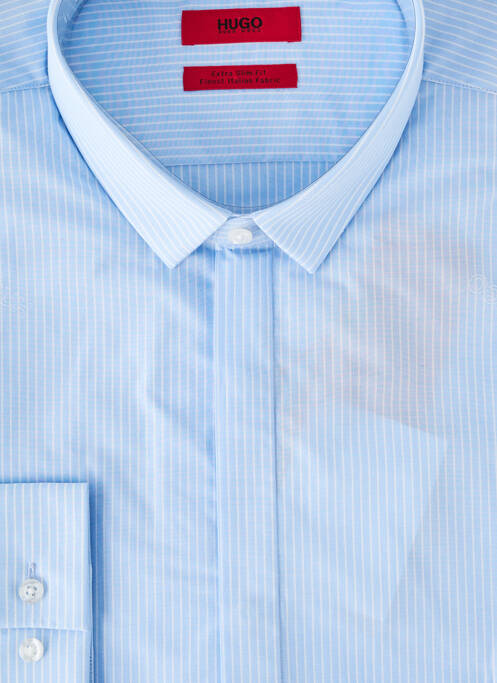 Chemise manches longues imprimé rayures bleu HUGO BOSS homme