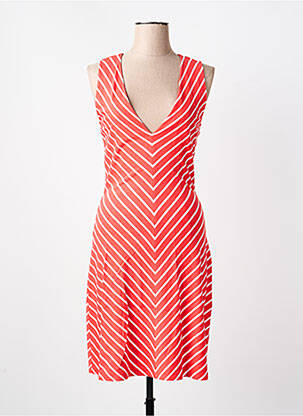 Robe mi-longue sans manche sans manche rouge ARMANI femme