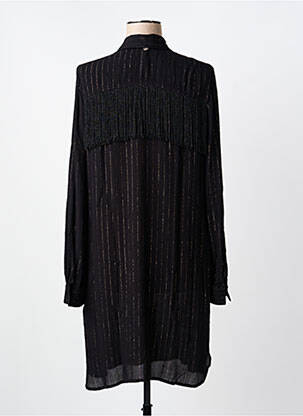 Robe mi-longue coupe fluide manches longues noir LIU JO femme