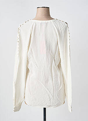 Blouse légère et transparente manches longues beige HUGO BOSS femme