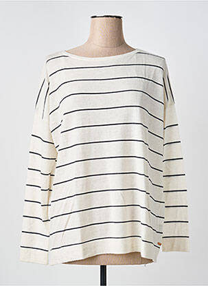 Pull stretch manches longues beige HUGO BOSS femme