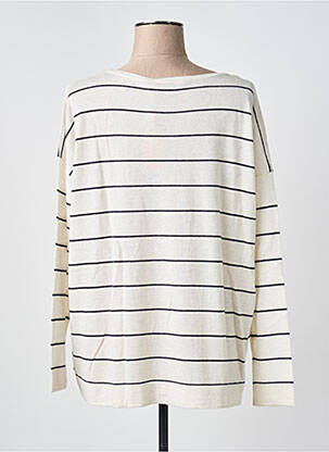 Pull stretch manches longues beige HUGO BOSS femme