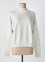 Pull stretch manches longues beige HUGO BOSS femme