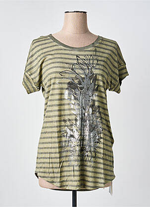 T-shirt sérigraphie manches courtes vert MARC CAIN femme