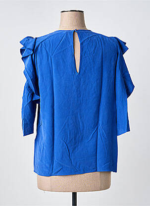 Top coupe fluide manches 3/4 bleu HUGO BOSS femme