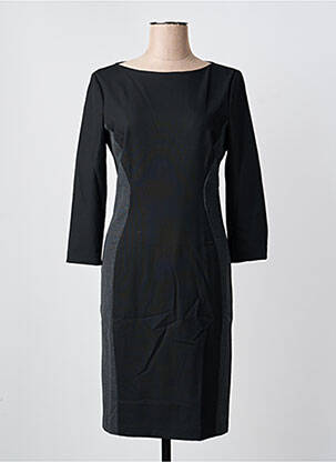 Robe mi-longue manches longues manches longues noir ARMANI femme