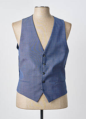 Gilet sans manche tissage chiné bleu STRELLSON homme