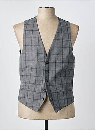 Gilet sans manche tissage chiné noir STRELLSON homme