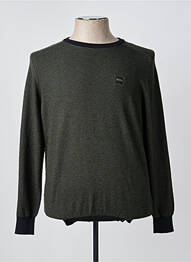 Pull maille souple et aérée manches longues gris HUGO BOSS homme