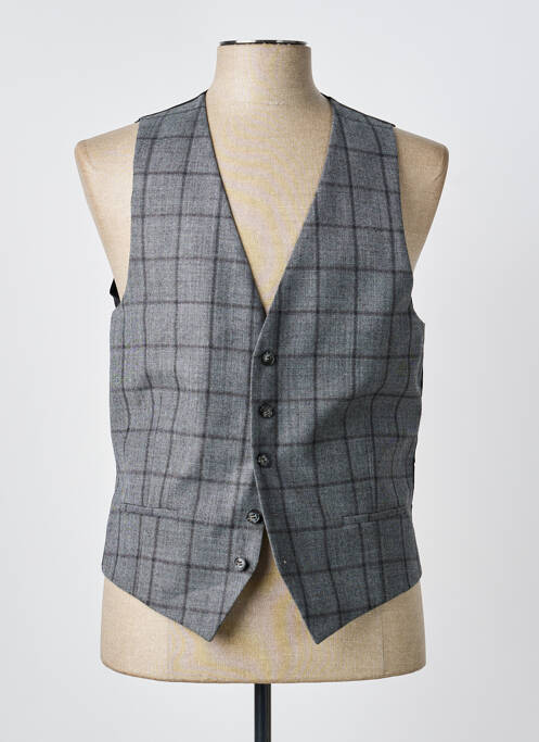 Gilet sans manche tissage chiné noir STRELLSON homme