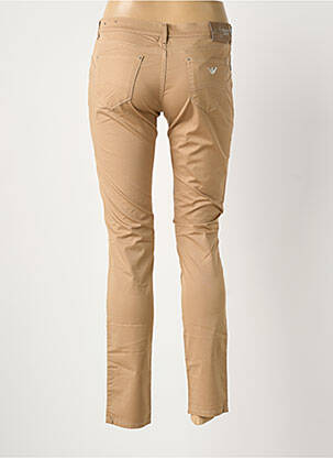 Pantalon slim taille basse taille basse marron ARMANI femme