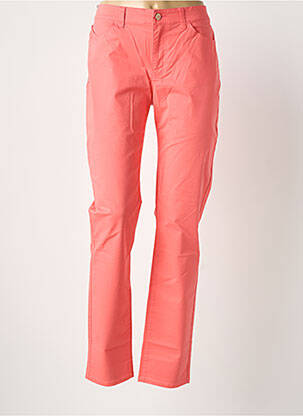 Pantalon slim tissage popeline taille normale rose ARMANI femme