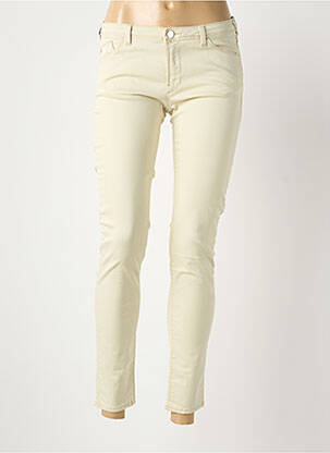 Jeans coupe slim taille basse taille basse beige ARMANI femme