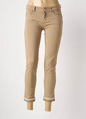 Jeans coupe slim stretch marron LIU JO femme