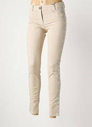 Jeans coupe slim stretch taille normale beige MARC CAIN femme