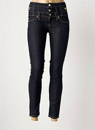 Jeans skinny tissage brut taille haute bleu LIU JO femme