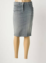 Jupe mi-longue coupe droite gris ARMANI femme