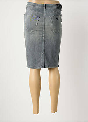 Jupe mi-longue coupe droite gris ARMANI femme