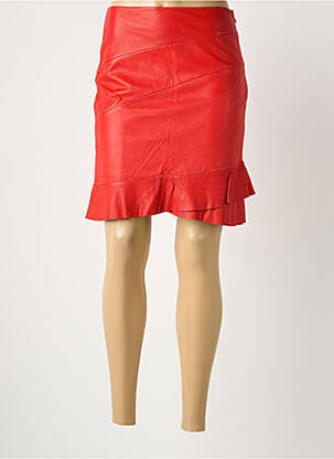 Jupe courte taille à pinces rouge MARC CAIN femme