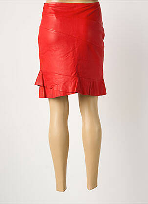 Jupe courte taille à pinces rouge MARC CAIN femme