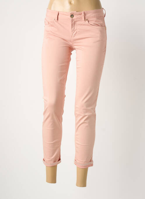 Pantalon 7/8 stretch taille normale rose LIU JO femme