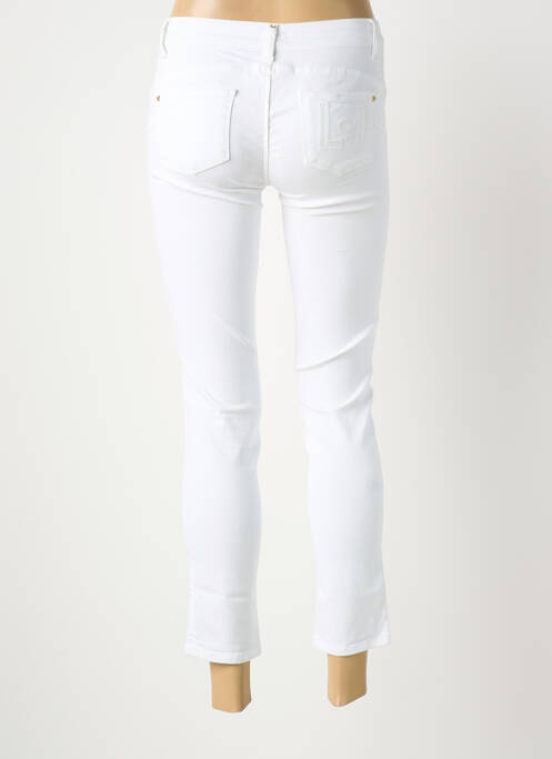 Jeans coupe slim taille basse taille basse blanc LIU JO femme