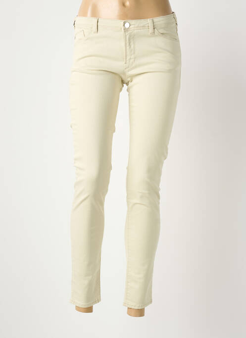 Jeans coupe slim beige ARMANI femme
