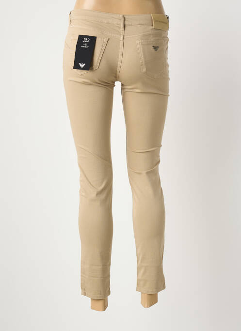 Jeans coupe slim beige EMPORIO ARMANI femme
