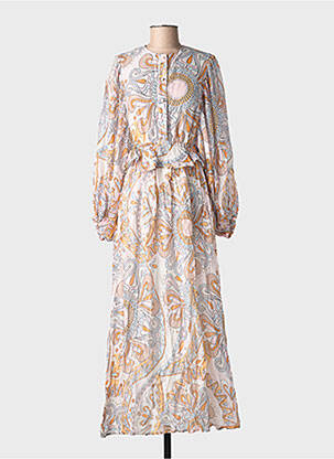 Robe longue manches longues manches longues gris SUNDRESS femme