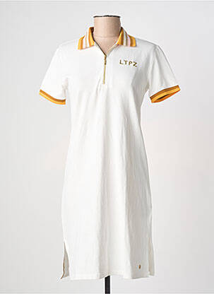 Robe mi-longue manches courtes manches courtes blanc LES TROPEZIENNES PAR M.BELARBI femme