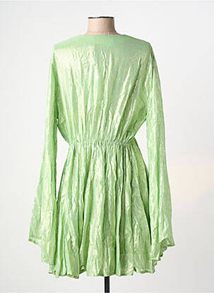 Robe mi-longue manches longues manches longues vert SUNDRESS femme