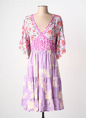 Robe mi-longue violet SHAHE LELE femme