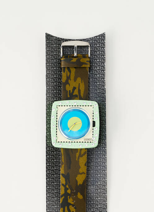 Montre vert STAMPS femme