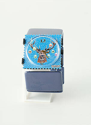 Montre fermeture elastique bleu STAMPS femme