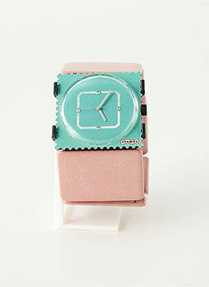 Montre fermeture elastique rose STAMPS femme