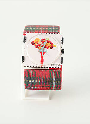Montre fermeture elastique rouge STAMPS femme